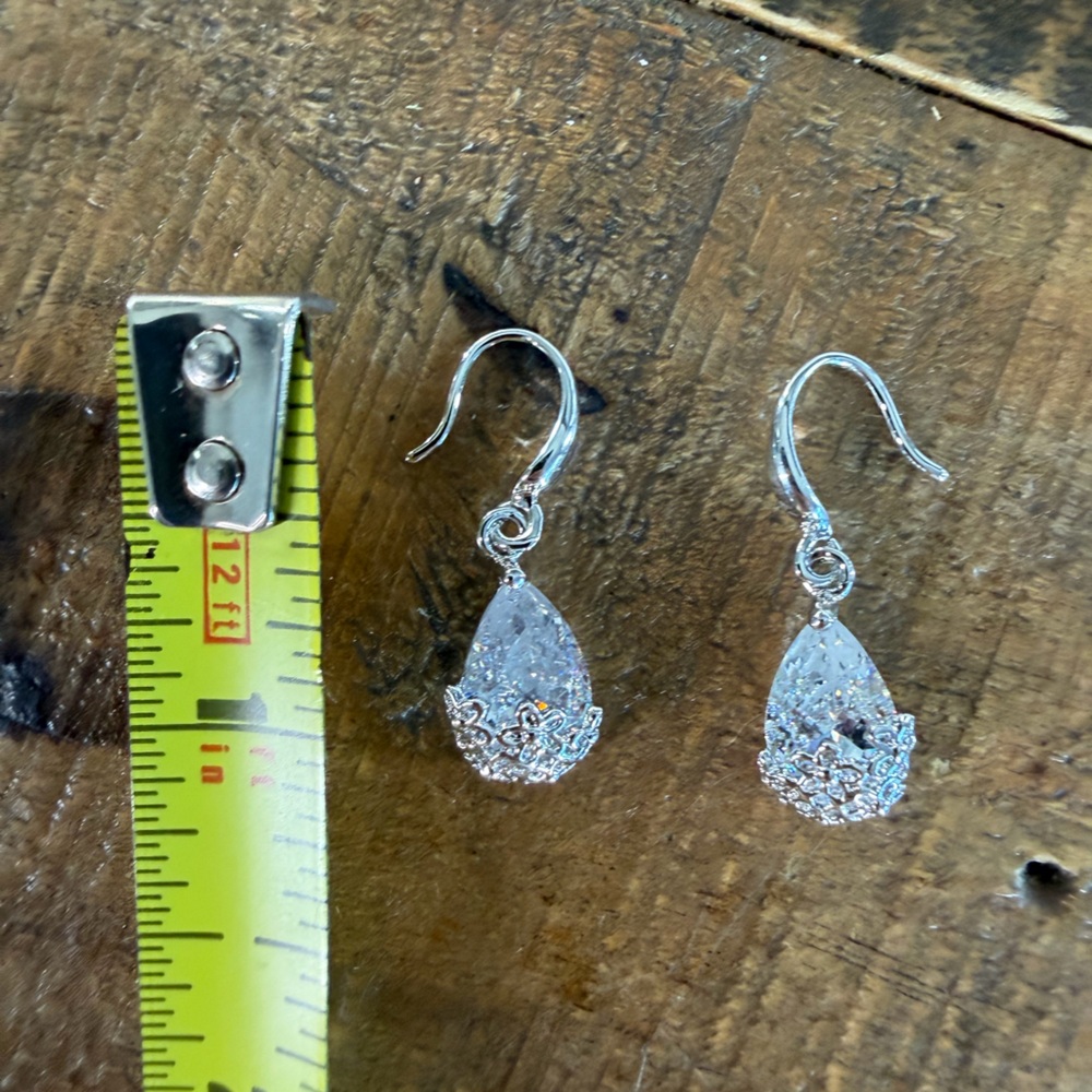 Elegant Silver Teardrop Earrings